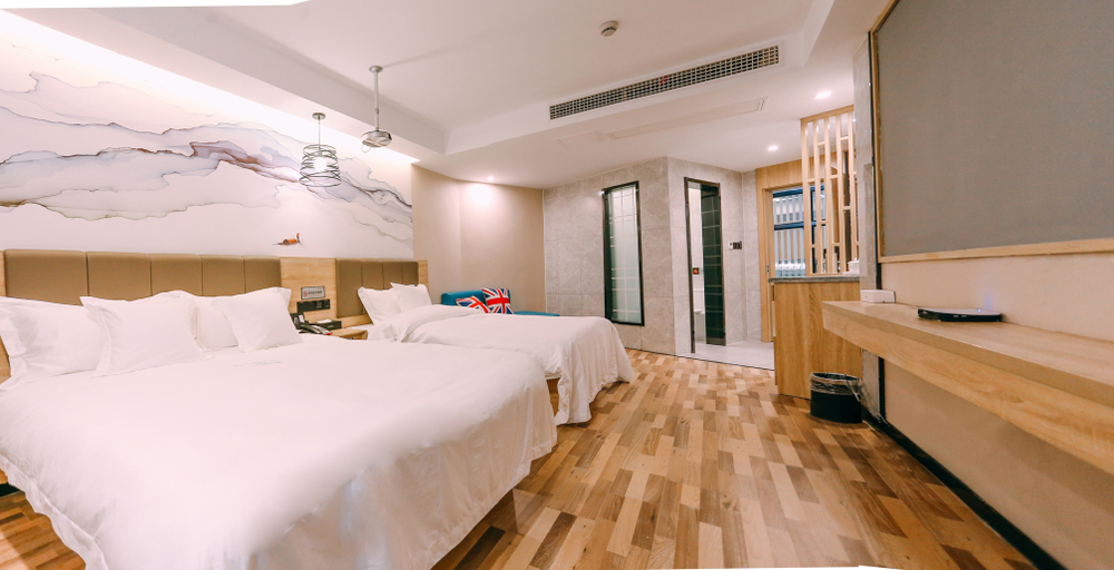 Bedroom 3, Qingmu Select Hotel (Ma'anshan Geyang Road Lvzhou Huayuan), Ma'anshan