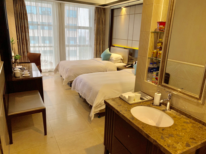Bedroom 2, Muya Skyline Hotel (Danyang Jiepai Shop), Zhenjiang