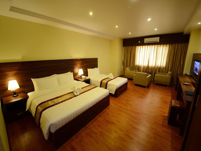 Bedroom, Silver Green Hotel, Yangon