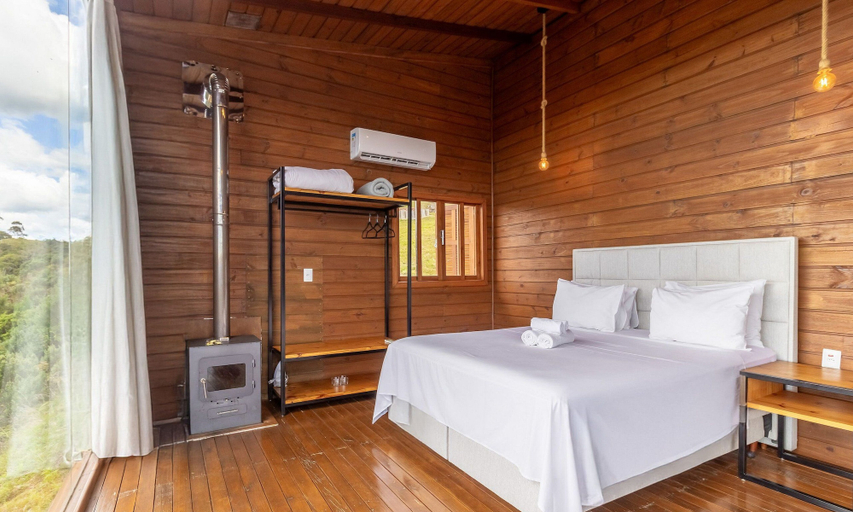 Bedroom 2, Cabana na serra com linda vista VST012, Anitápolis