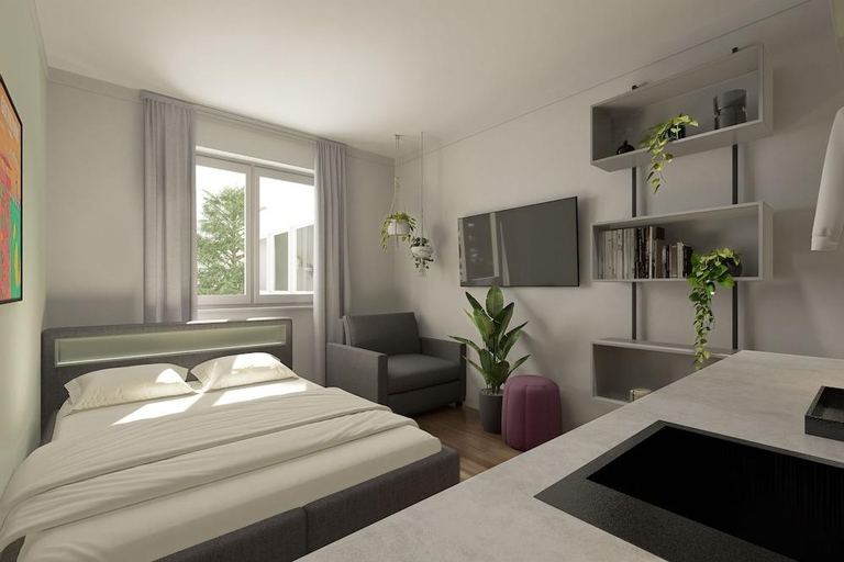 Bedroom 2, Homaris Apartments Frankfurt, Frankfurt am Main
