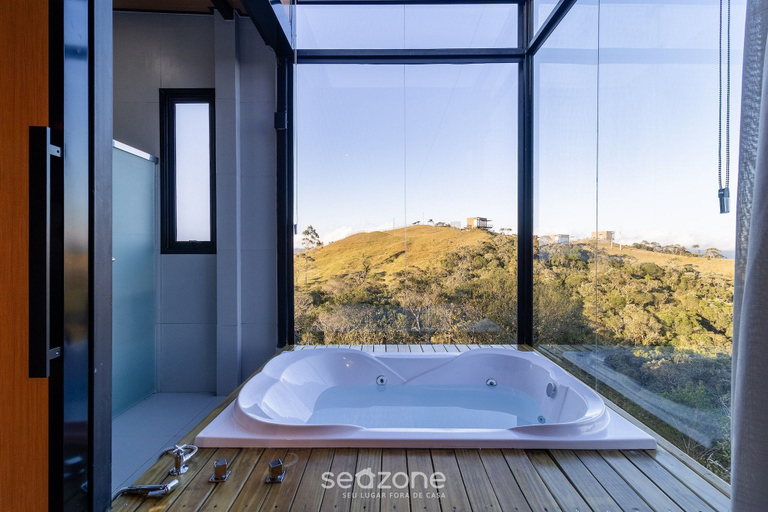 Bathroom 3, Cabana jacuzzi e vista montanhas VST031, Anitápolis