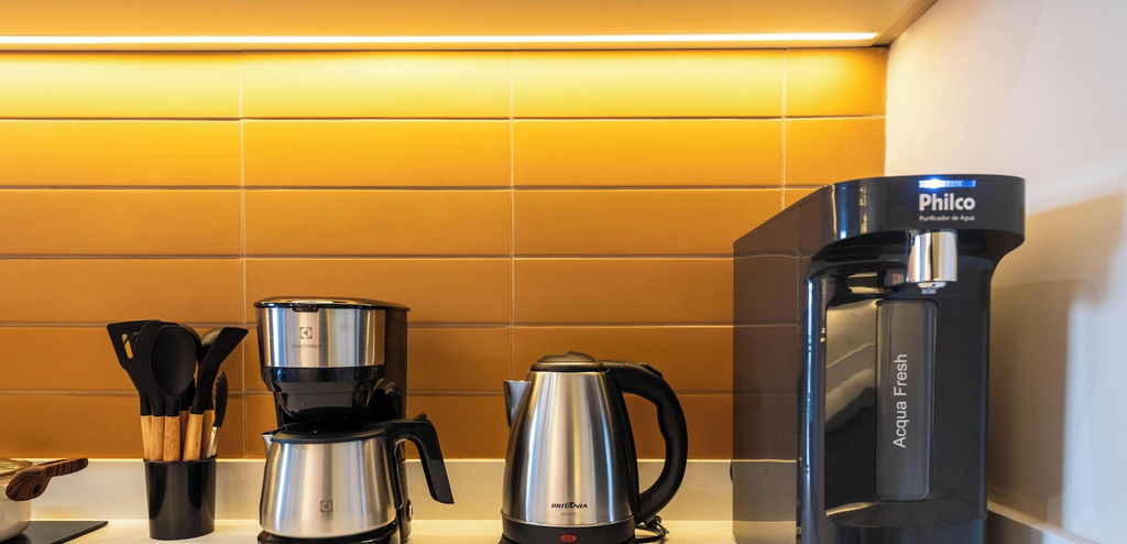 Coffee and/or coffee maker, Studio completo na Vila Mariana - Wecare, São Paulo