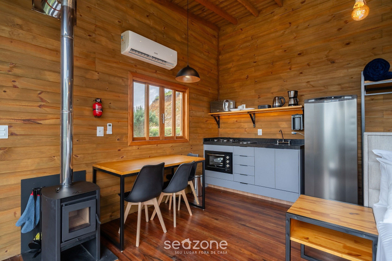 Private kitchen 4, Cabin With Fantastic View and Jacuzzi Vst029, Anitápolis