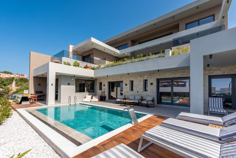 Primary image, Lusol Seafront Villa I-free Heated Pool 100m Sea, Crete