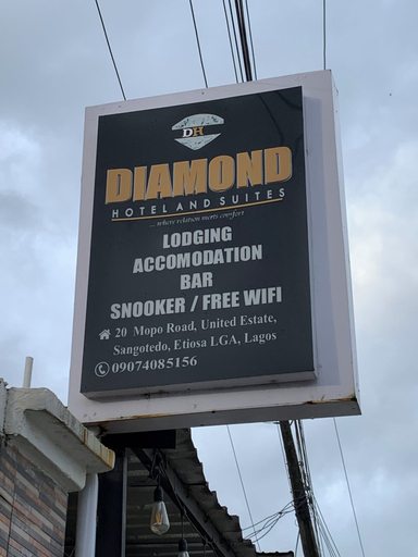 Exterior detail, Diamond Groove Hotel & Suites, Eti-Osa