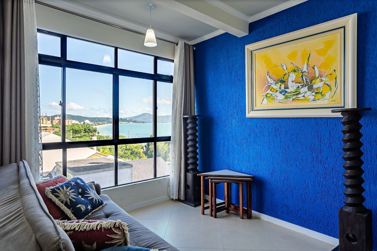 Living area 2, Apartment on the Sand With Side sea View Jbm302, Florianopolis