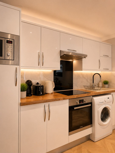 Private kitchen 3, Hyde Park Premium Duplex Apartment, London