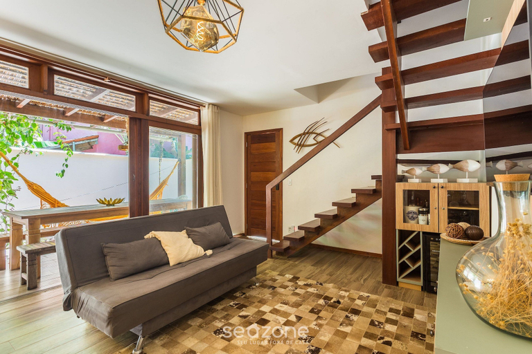 Living area, Apt w/ Gourmet Area & BBQ in Marau Cvb0126, Maraú