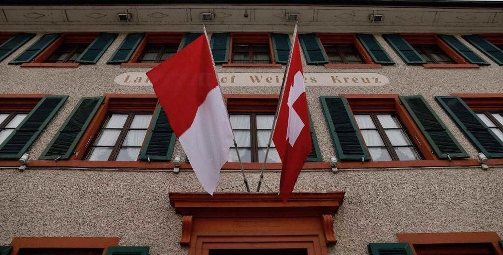 Exterior detail, Hotel weisses kreuz Breitenbach, Thierstein