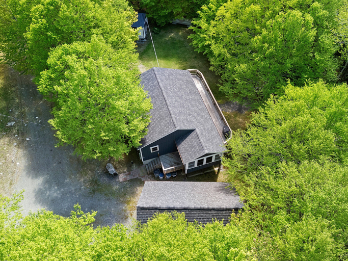 Exterior 4, Waterfront Cabin w/ Outdoor Firepit, Dock, and Lake Views - Dogs Welcome, Piscataquis