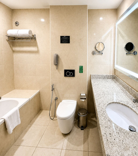 Bathroom 4, Jacob's Garden Hotel, Dubai