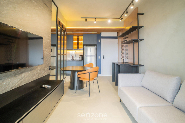 Living area 3, Apt w/ Balcony & Grill 350m From the sea Vpd0701, Florianopolis
