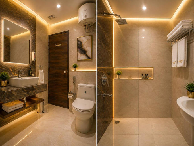 Bathroom, Hotel Smart Landing Suites, Delhi