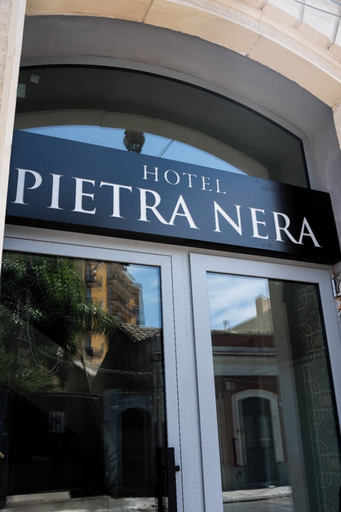Exterior detail, HOTEL PIETRA NERA, Catania