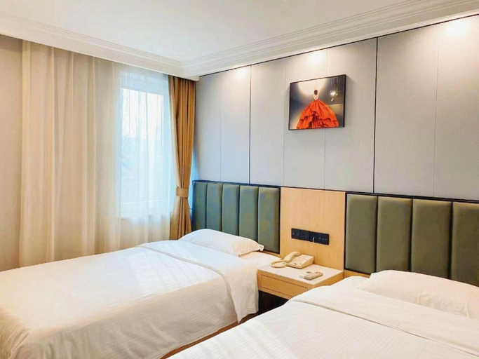 Bedroom 2, GreenTree Inn Beijing Xicheng District Caishikou Express Hotel, Beijing