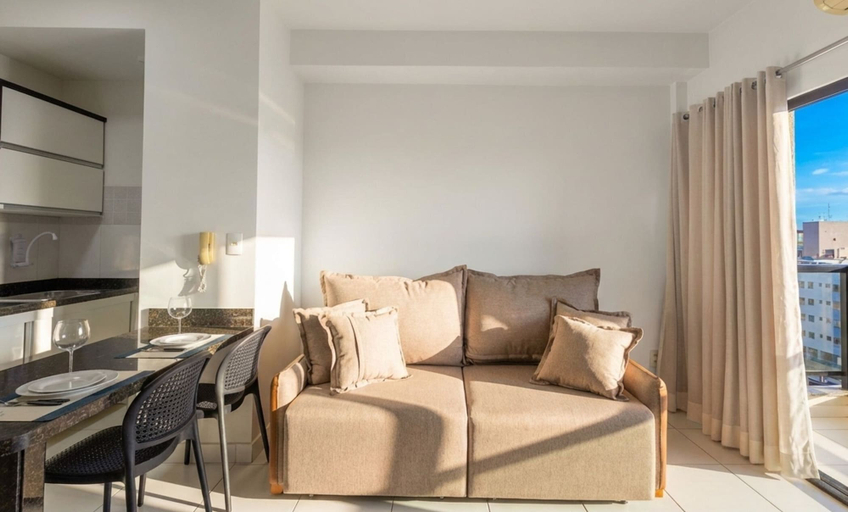 Living area, Studio in Condo w/ Pool in Setor Bueno Bli2903, Goiania