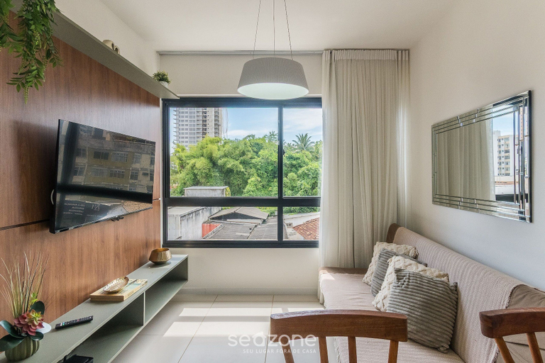 Living area 2, Apt 400m From Beach w/ Pool in the Bldg. Blb0402, Salvador