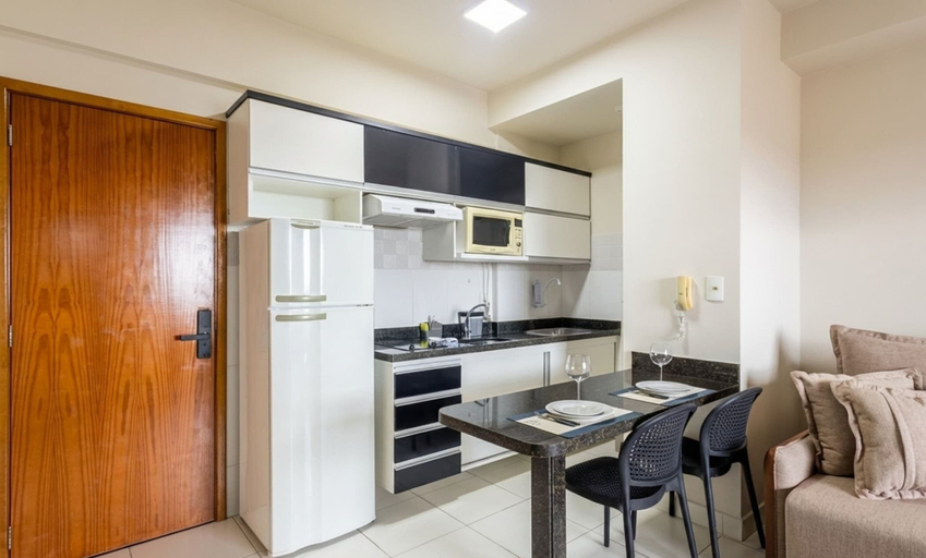 Private kitchen 3, Studio in Condo w/ Pool in Setor Bueno Bli2903, Goiania