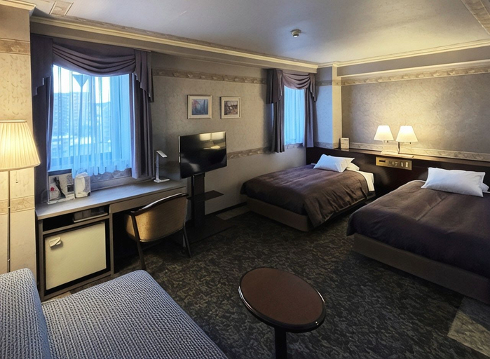 Bedroom 2, Kurume Station Hotel, Kurume