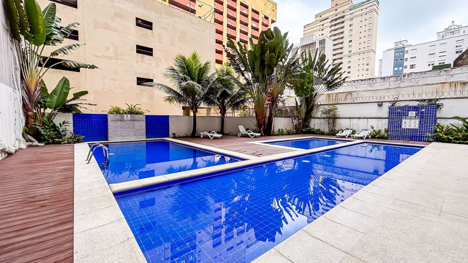 Pool 5, SHB Lazer Completo com sacada, Guarujá