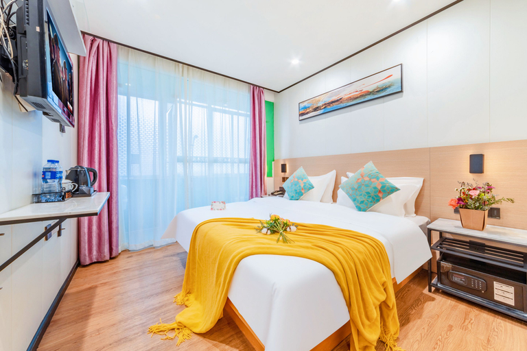 Bedroom, Xinfeng Hotel Apartment·Qingju (Guangzhou Railway Station Subway Station), Guangzhou