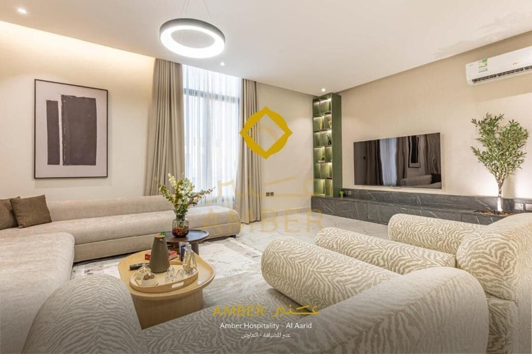 Living area 2, Amber Hospitality - Al Aarid, Riyadh