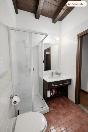 Bathroom, Monolocale Beatrice Abbadesse Guest House, Milano