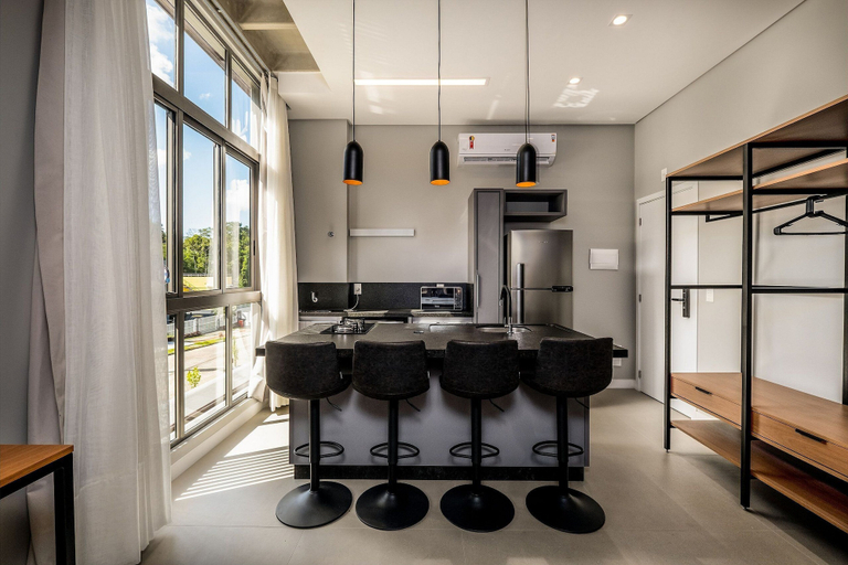 Private kitchen 2, Beautiful Loft 750m From Canas Beach Tps212, Florianopolis