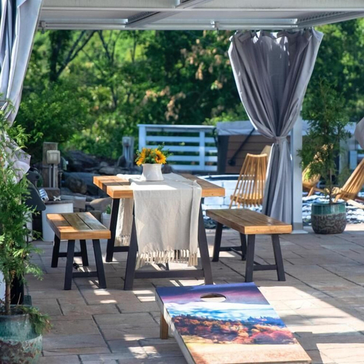 Outdoor dining 3, Munaya Resort, Madison