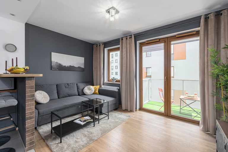 Living area 3, Lumina 2BR Apart with Parking & Balcony, Warsaw