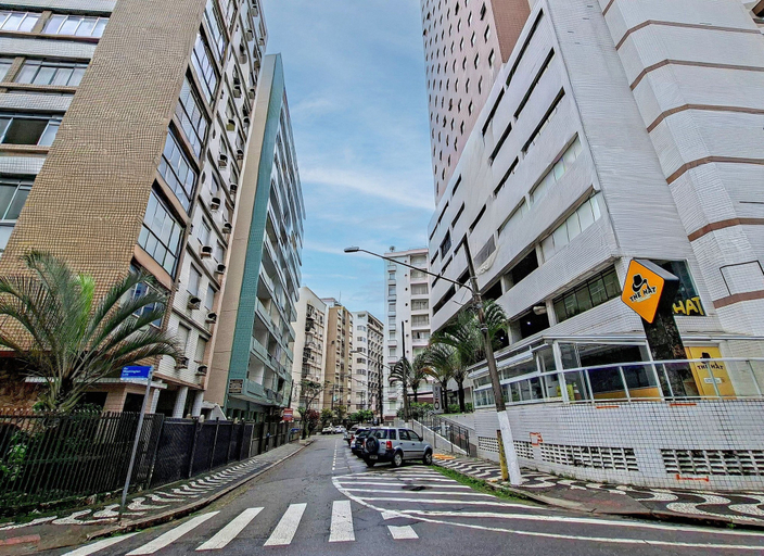 Exterior 3, SHB - Flat vista mar no Boqueirão, Santos