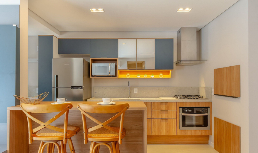 Private kitchen 2, Cozy Apartment in Downtown Gramado Dlh0302, Gramado