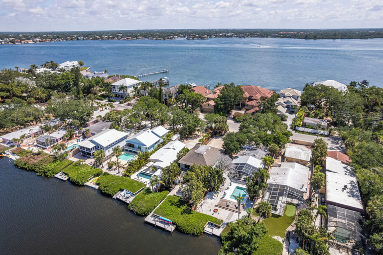 Aerial view 3, Waterfront Home with Pool and Hot Tub, Sarasota