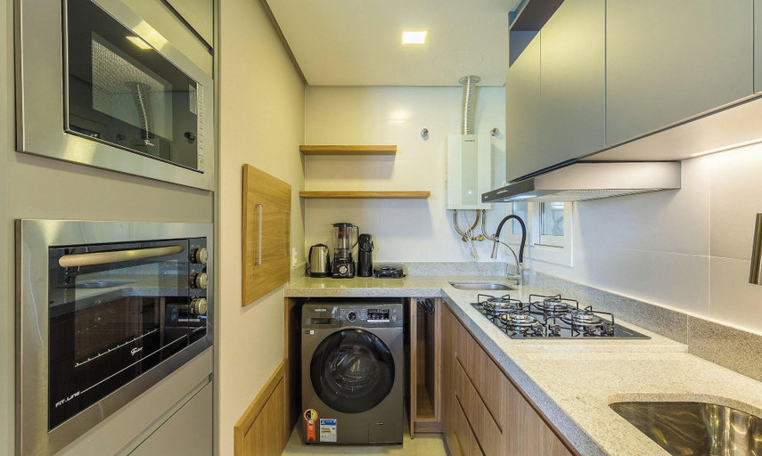 Private kitchen 5, Apt 260m From Mundo do Vapor Dal0417, Canela