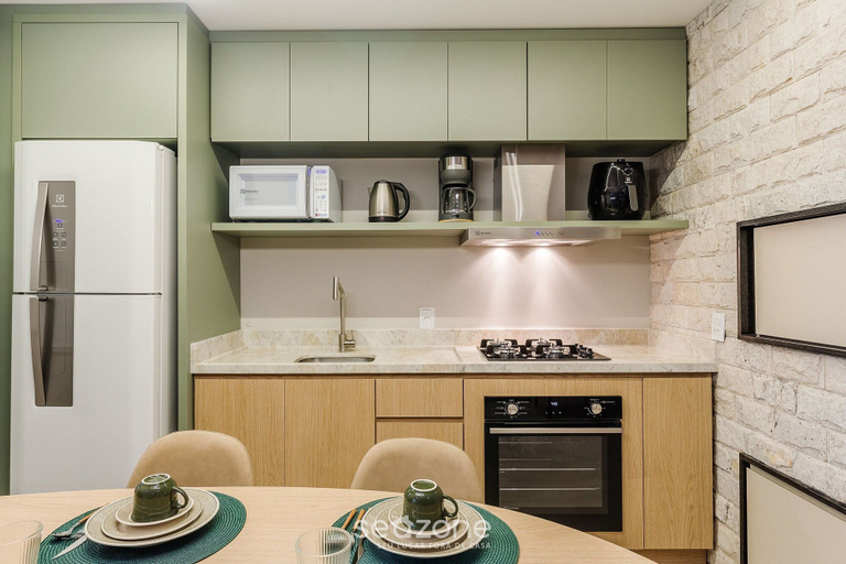 Private kitchen 5, Modern Apartment in Downtown Gramado Dlh0105, Gramado