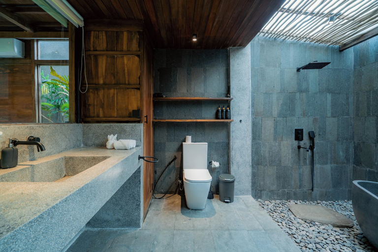 Bathroom 4, Haven by The River Ubud, Gianyar