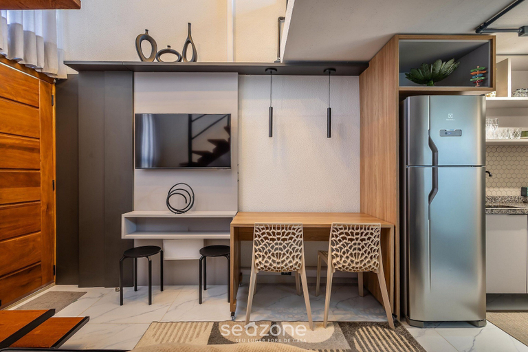Private kitchen 4, Loft w/ Balcony Steps From the Beach - Plo0009, Jaguaruna