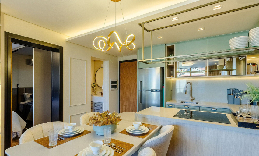 Private kitchen 4, Apt w/ Balcony, Fireplace & View in Center Dms0107, Gramado