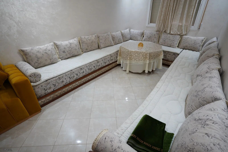 Living room 2, Charming Accessible Apartment in Martil, Morocco, Tétouan
