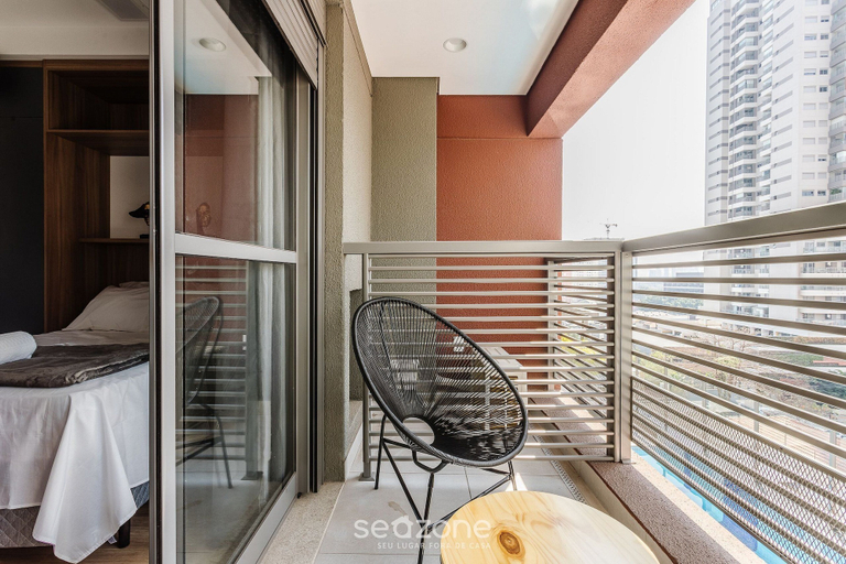 Terrace/patio, Modern Studio Near USP - Hmo0410, São Paulo