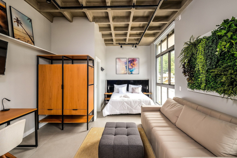 Living area, Comfortable Loft 750m From Canas Beach Tps312, Florianopolis