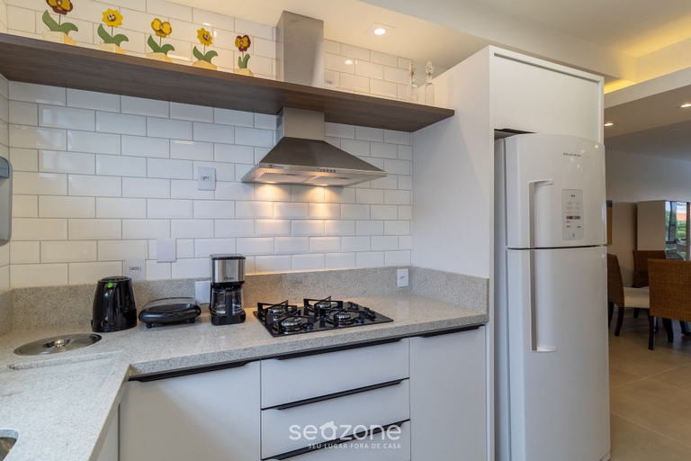Private kitchen, Charming Apartment With Barbecue Por0101, Florianopolis