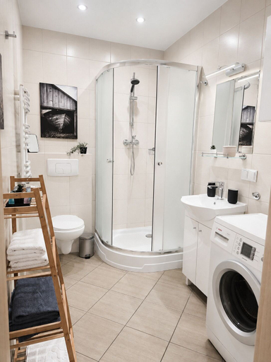 Bathroom, Lothus - by Kairos Apartments, Gliwice City