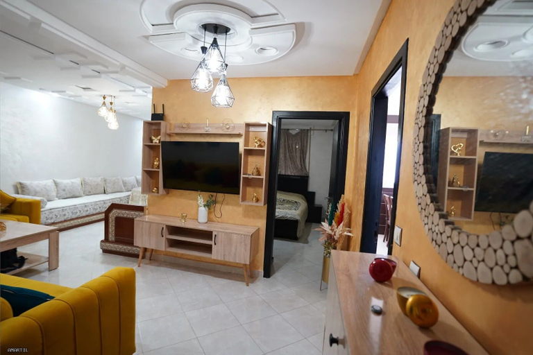 Living room 3, Charming Accessible Apartment in Martil, Morocco, Tétouan
