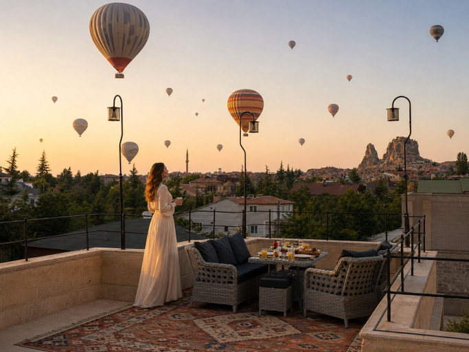 Outdoor dining 4, Uçhisar Palace in Cappadocia Hotel, Nevşehir