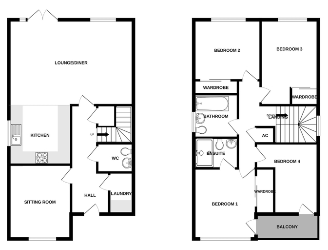 Room 3, Stylish 4-br House - Free Parking Nice Garden, Oxfordshire