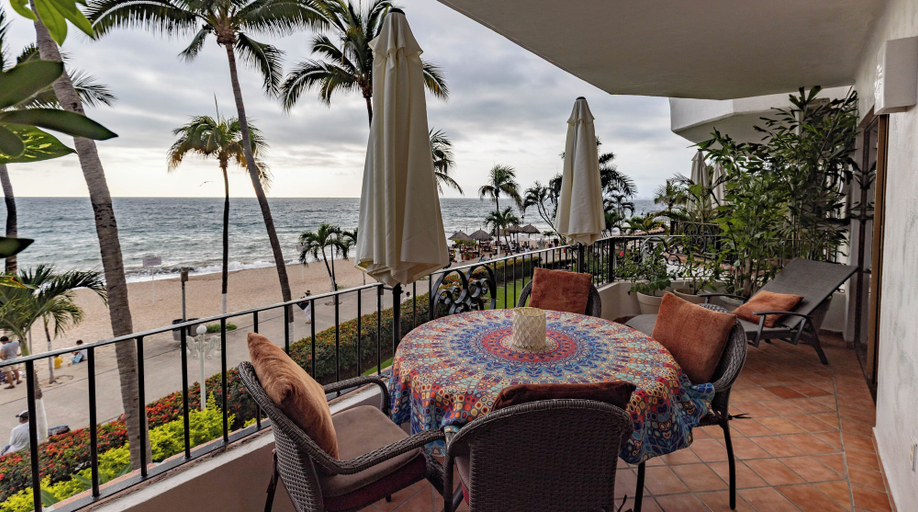 Outdoor dining 4, Ocean View 2Br Condo-balcony-beach-pool - 212, Puerto Vallarta