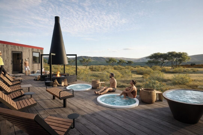 Outdoor spa tub 3, View Panguipulli, Cautín
