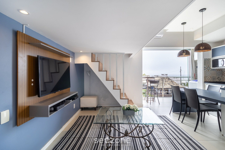 Dining, Excellent Beachfront apt With Barbecue Ida101, Florianopolis
